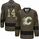 Glued Calgary Flames #14 Theoren Fleury Green Salute to Service NHL Jersey,baseball caps,new era cap wholesale,wholesale hats